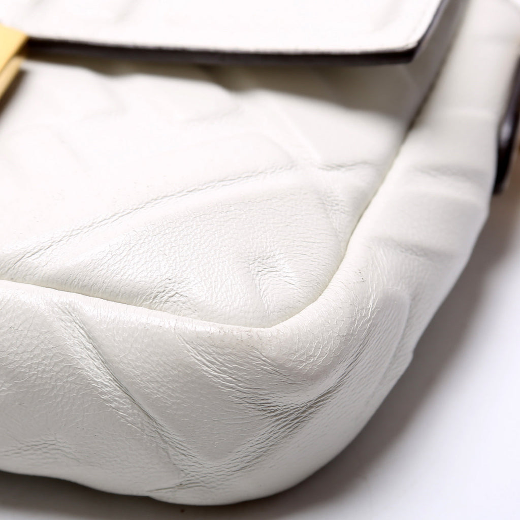FF 1974 Leather Mini Baguette White