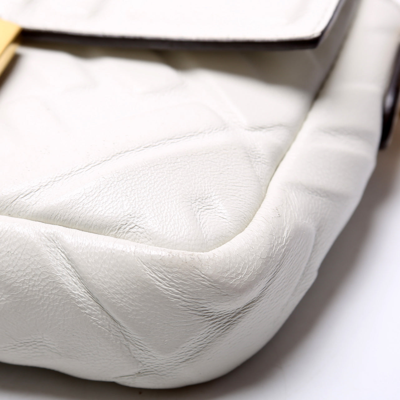 FF 1974 Leather Mini Baguette White