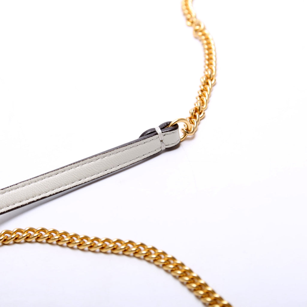 FF 1974 Leather Mini Baguette White