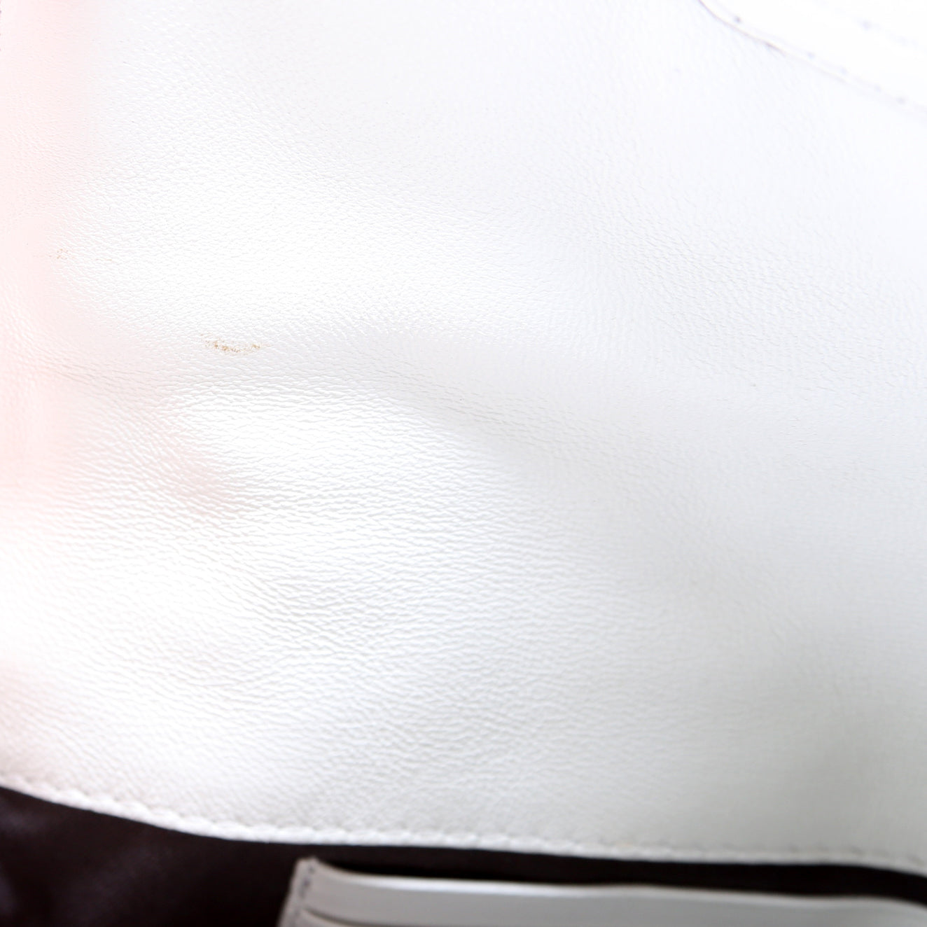 FF 1974 Leather Mini Baguette White