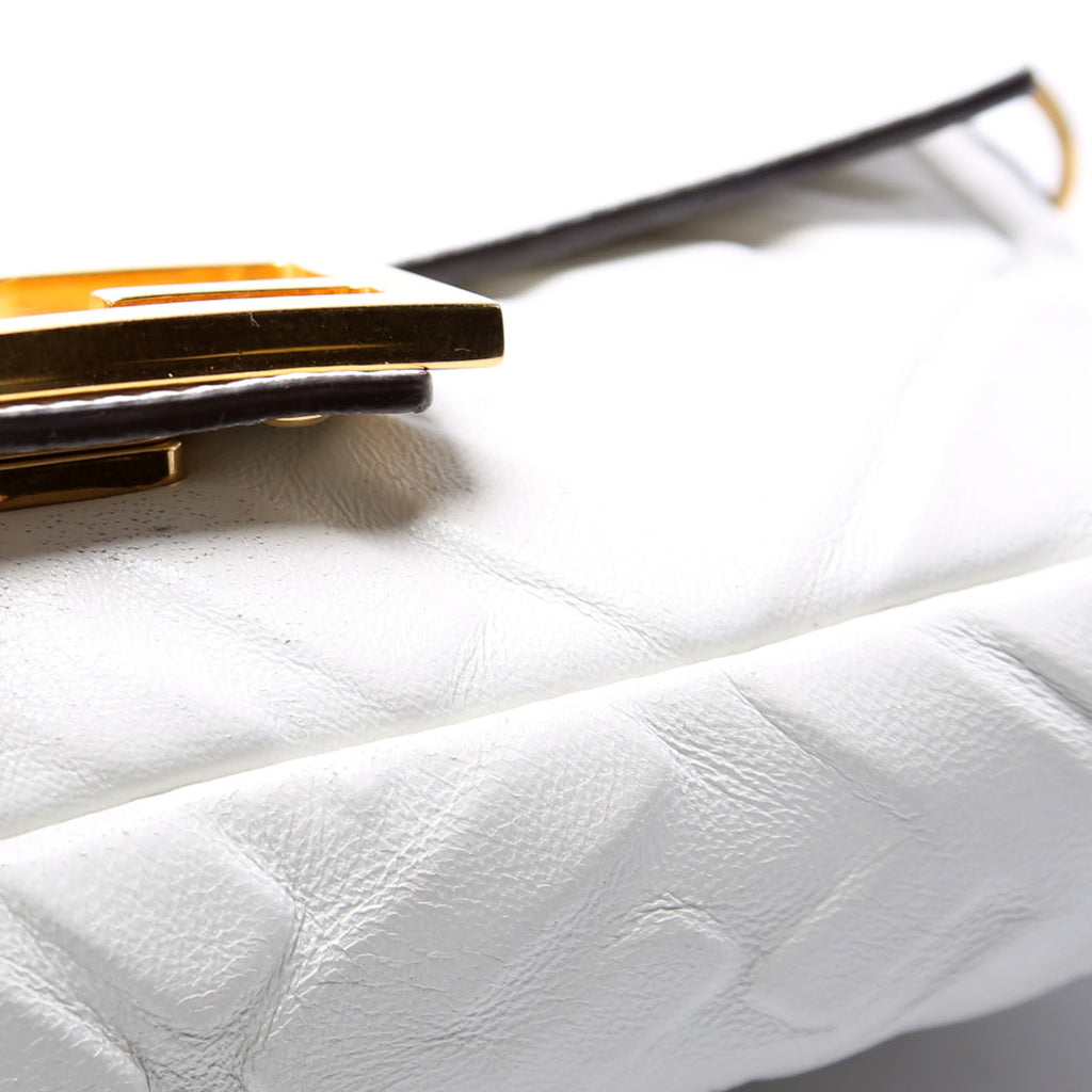 FF 1974 Leather Mini Baguette White