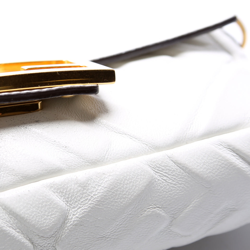FF 1974 Leather Mini Baguette White