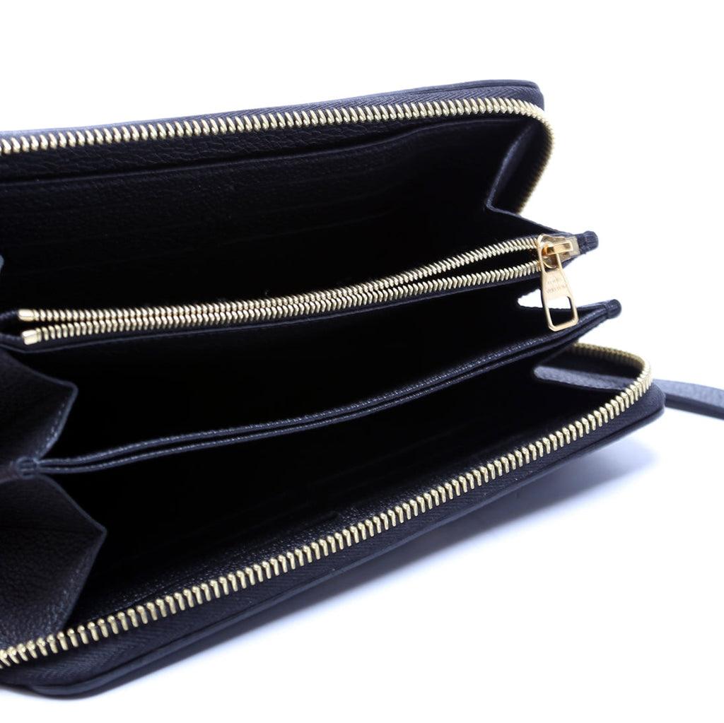 Zippy Wallet Bicolor Empreinte Black/Cream
