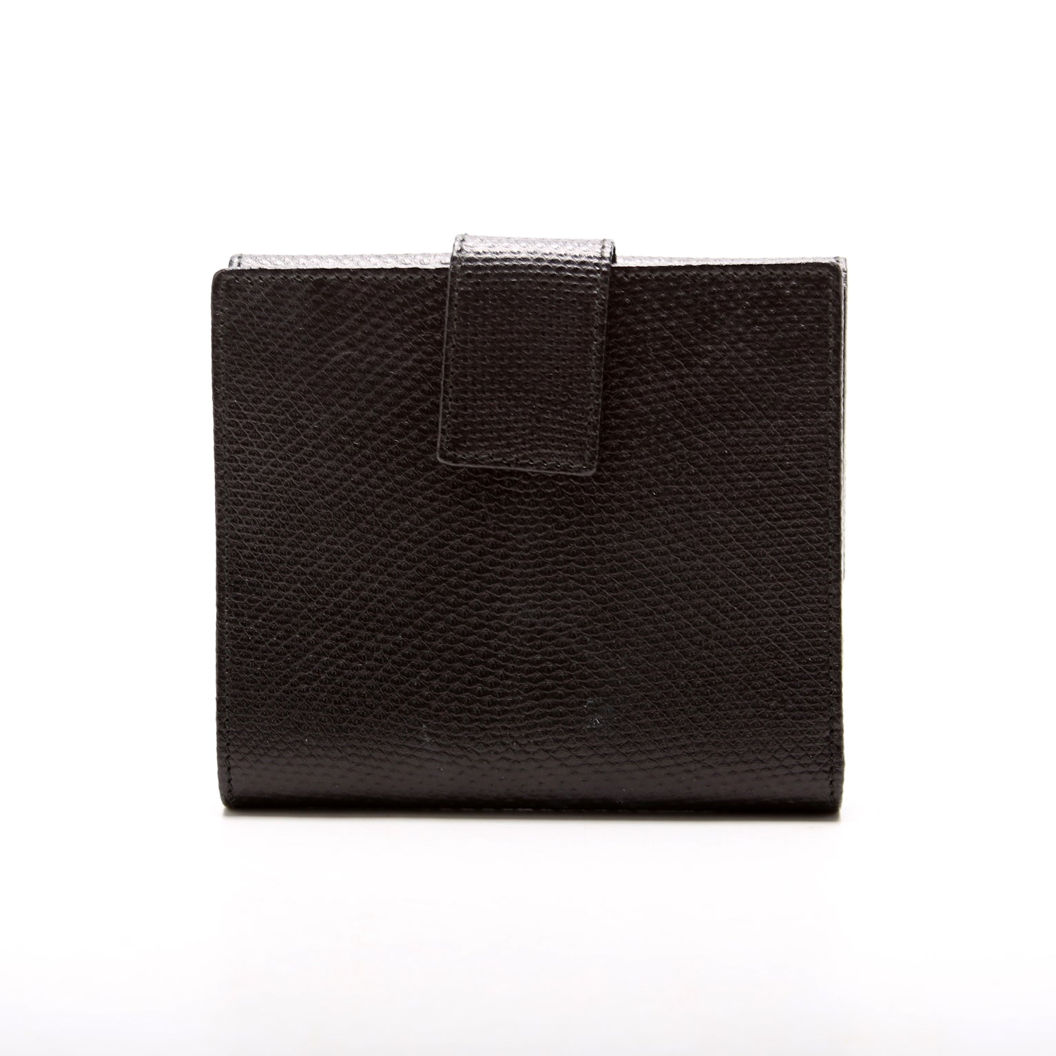035-2184 GG Lizard Embossed Compact Trifold Wallet Black