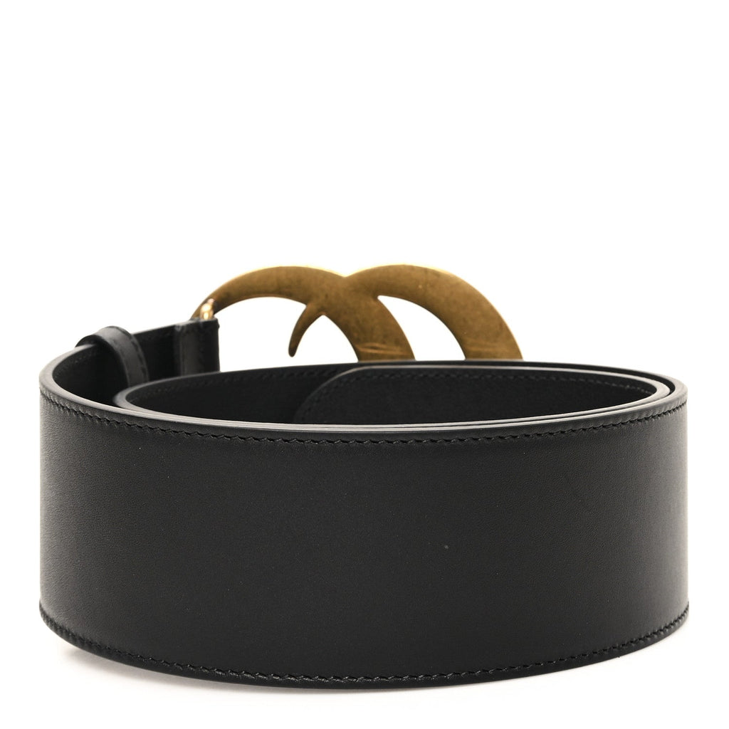 Gucci Calfskin Crystal Double G 55mm Belt 75 30 Black