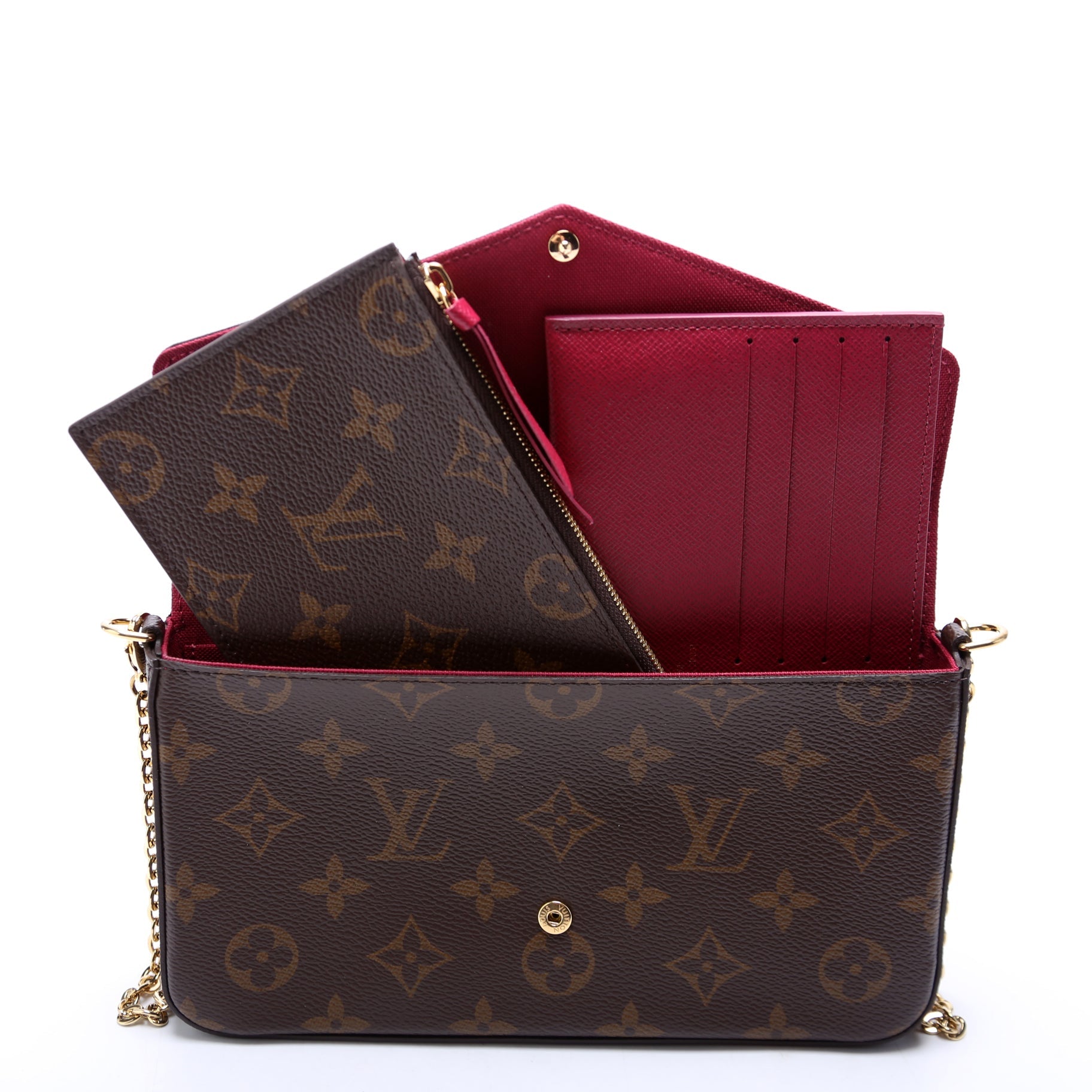 Pochette Felicie Monogram Berry