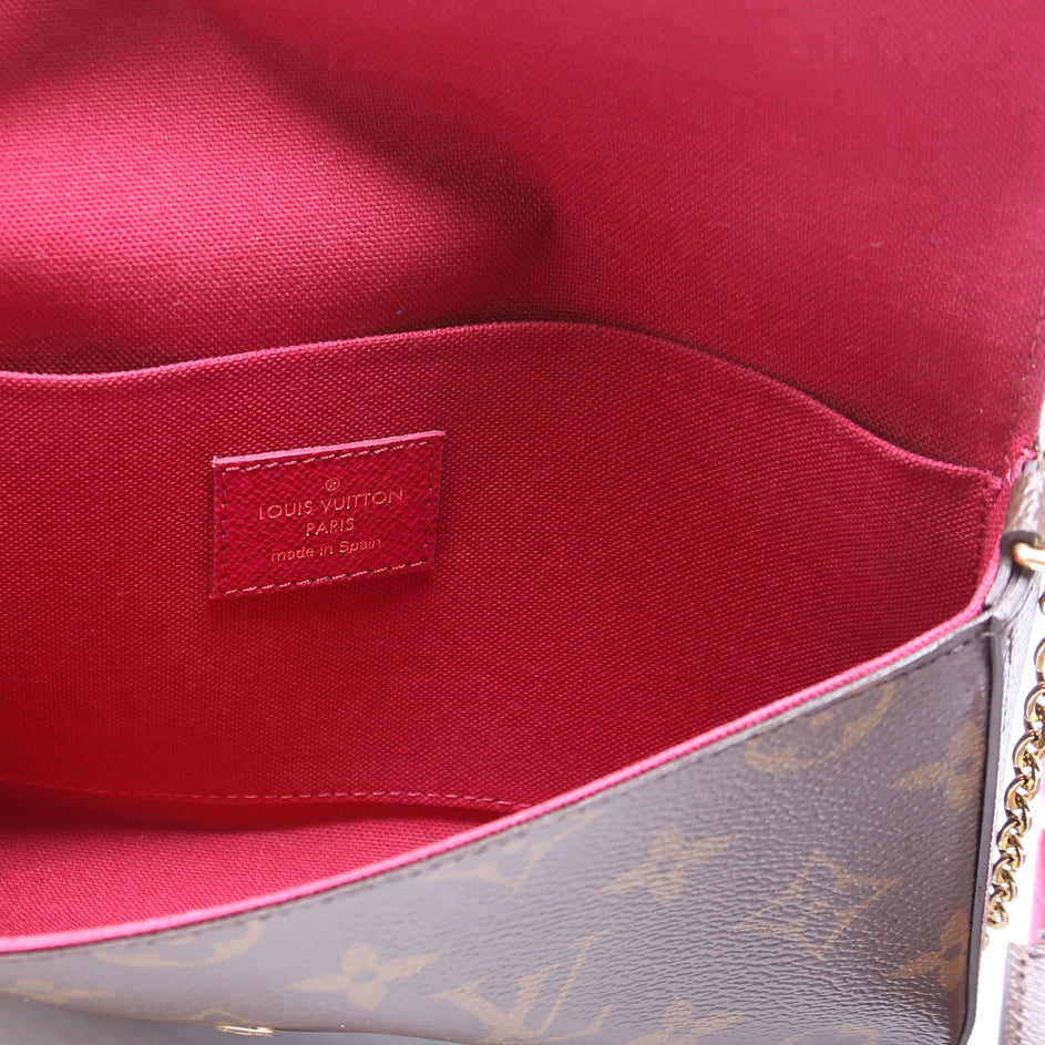 Pochette Felicie Monogram Berry