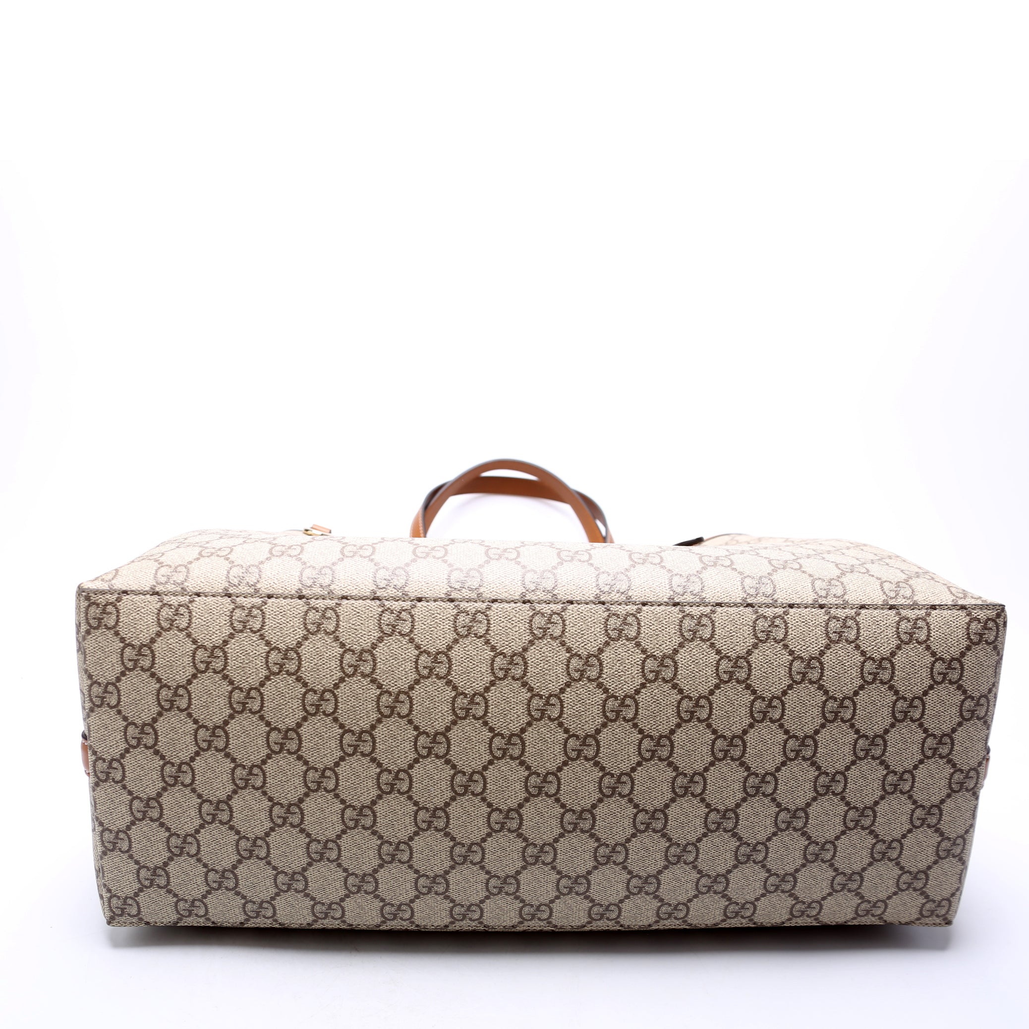 815213 GG Supreme Emblem Tote Bag Medium Brown
