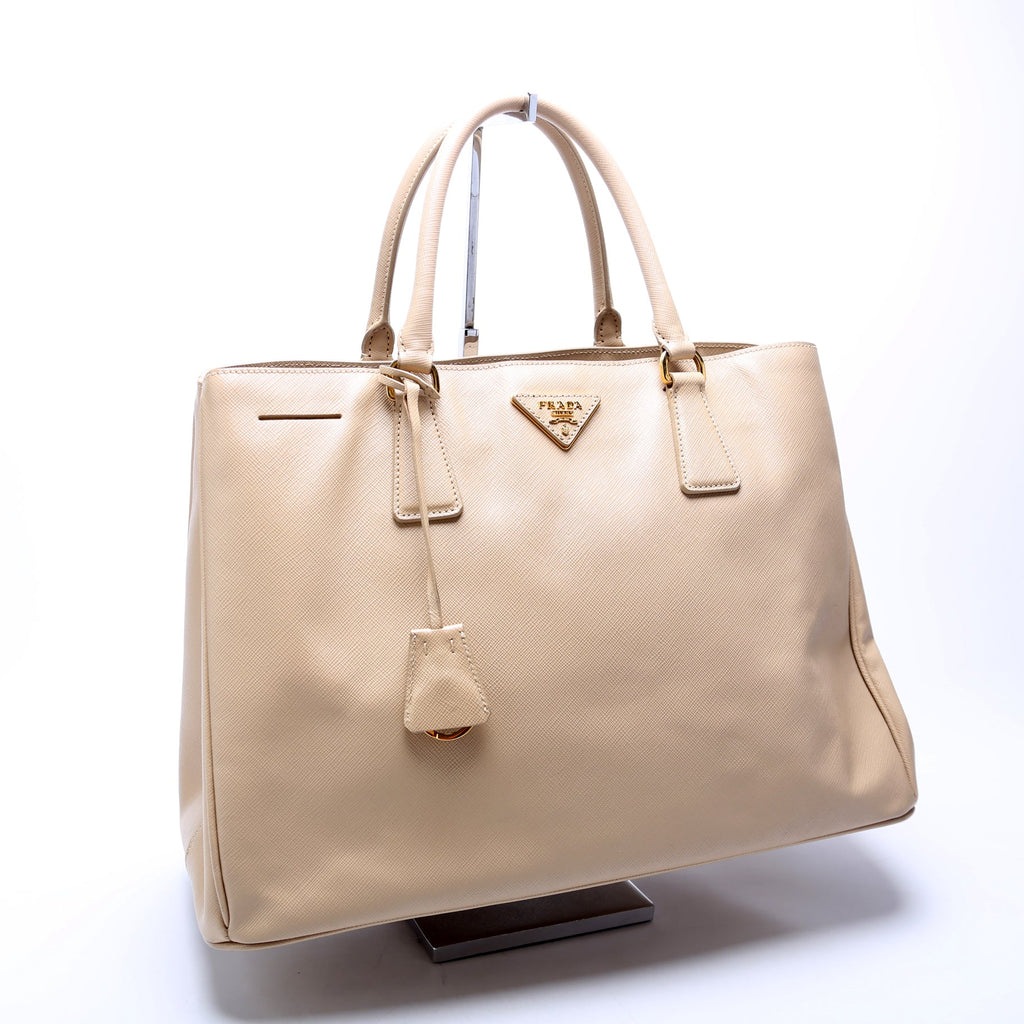Saffiano Lux Large Tote Beige