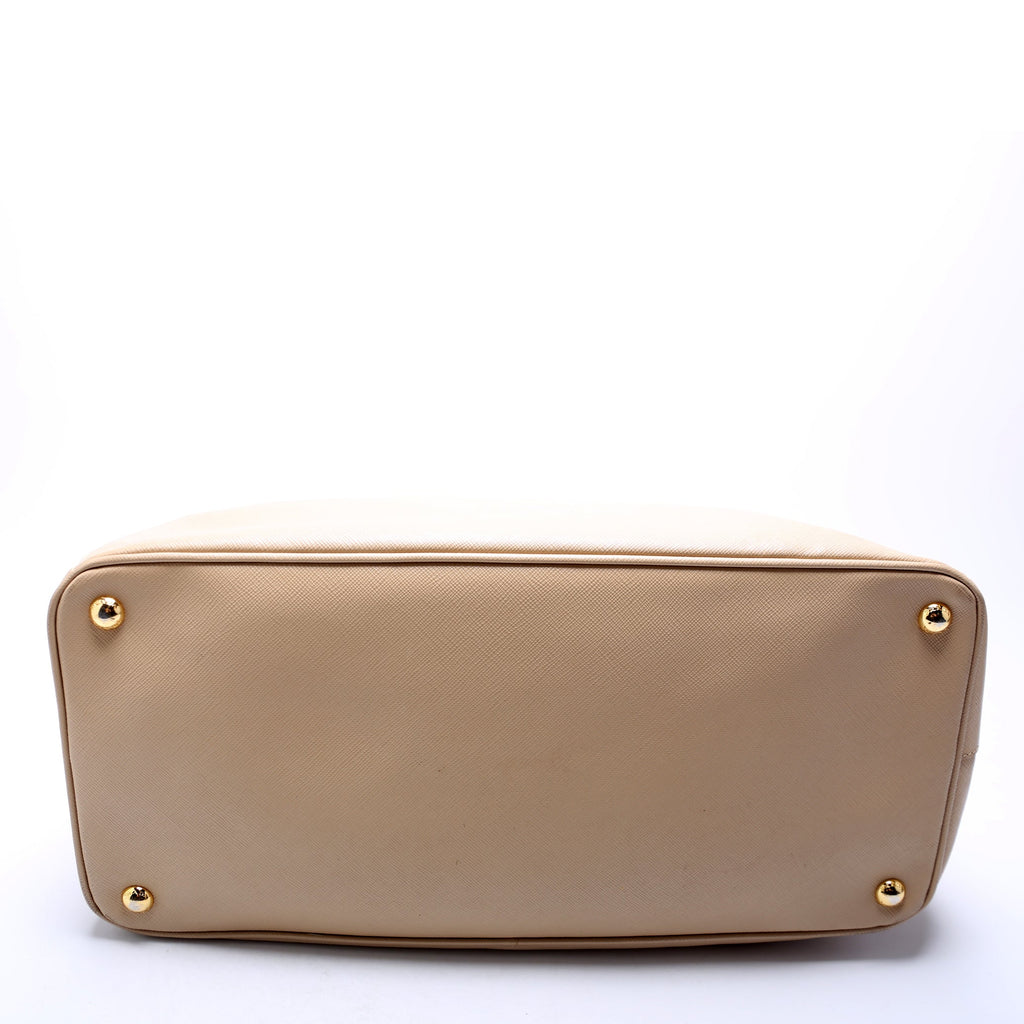 Saffiano Lux Large Tote Beige