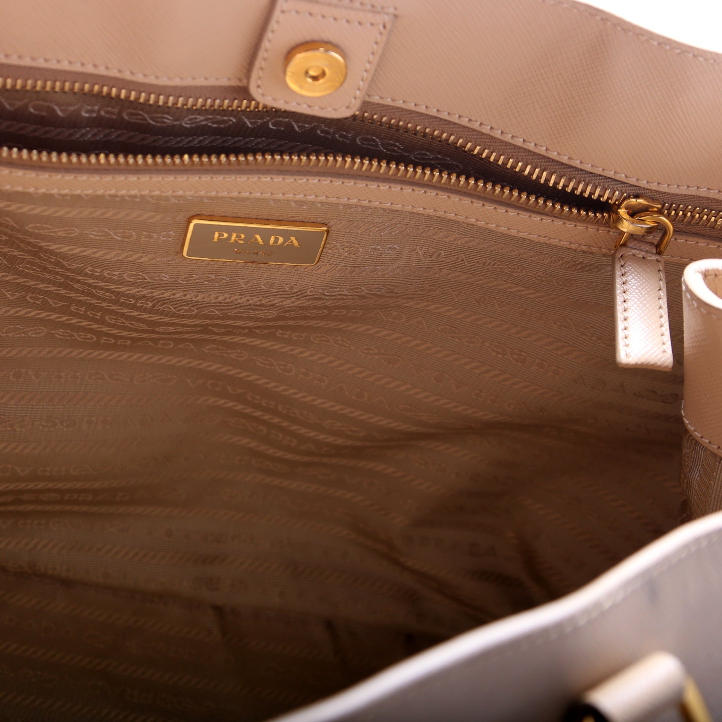 Saffiano Lux Large Tote Beige