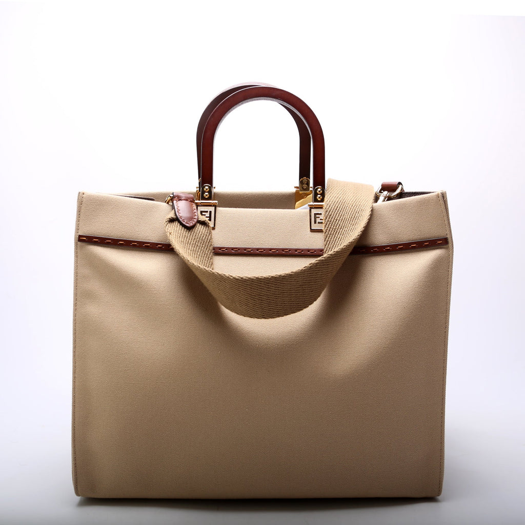 8BH386 Sunshine Shopper Medium Canvas Tan