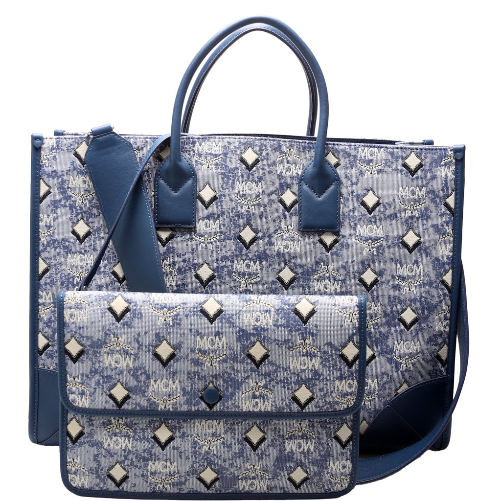 Munchen Jacquard XLarge Tote Blue