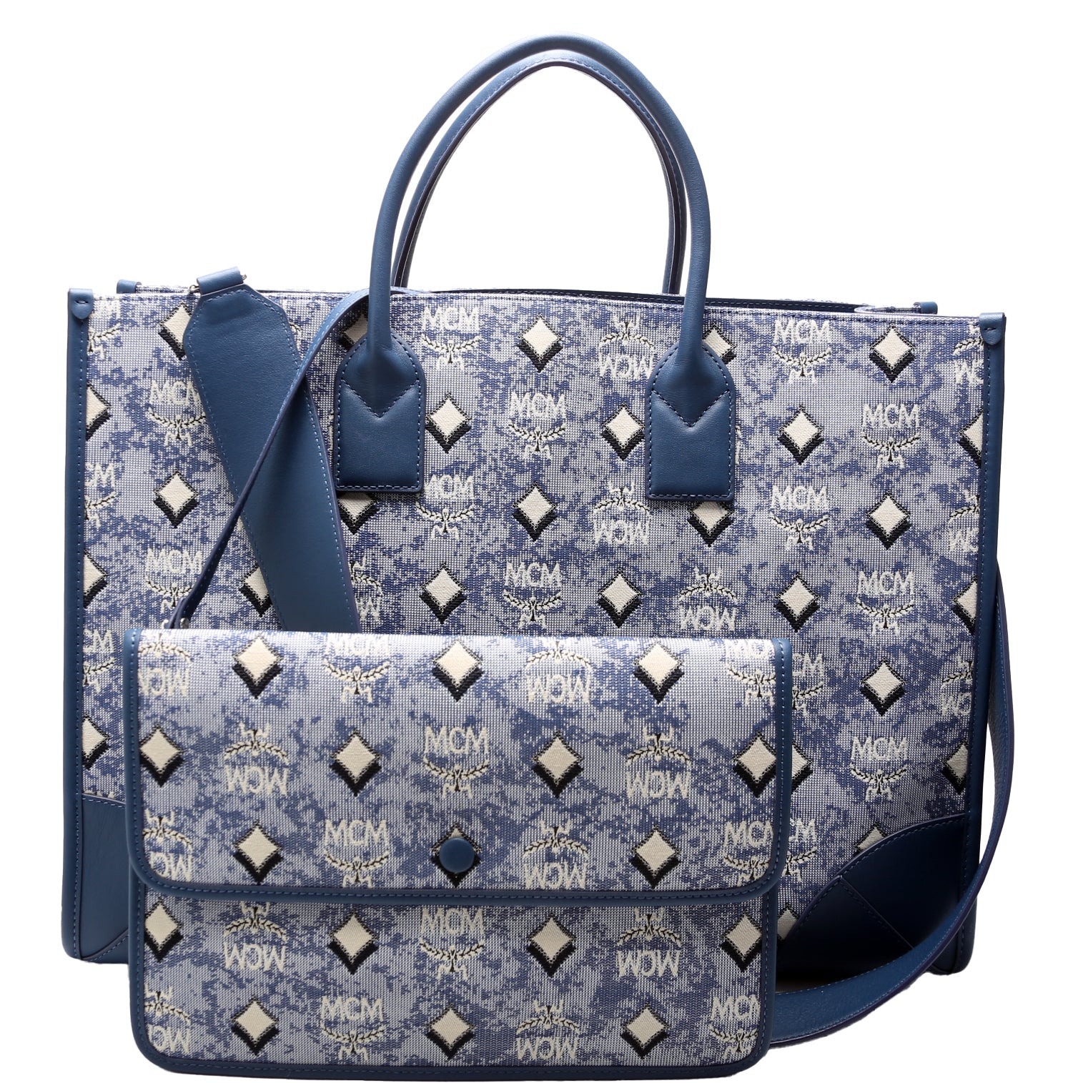 Munchen Jacquard XLarge Tote Blue