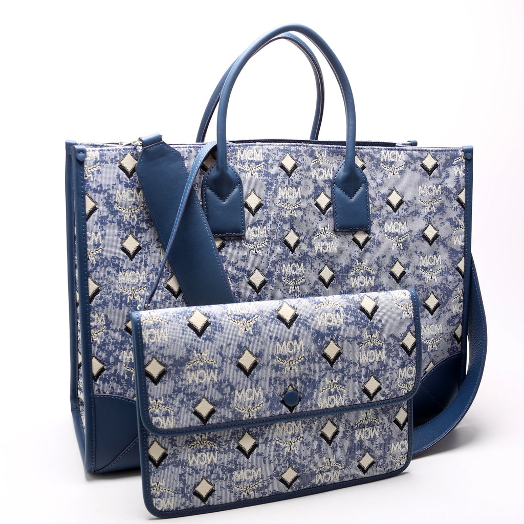 Munchen Jacquard XLarge Tote Blue
