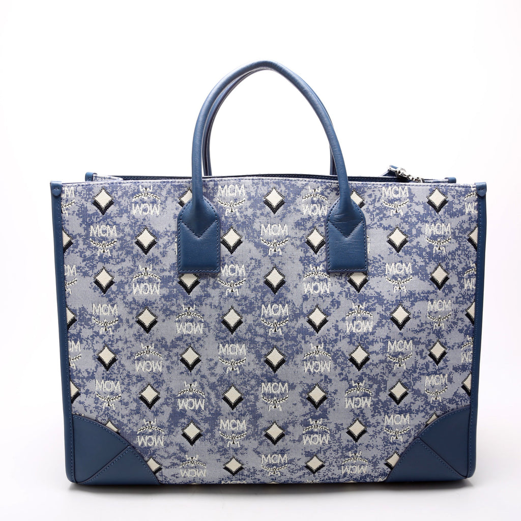 Munchen Jacquard XLarge Tote Blue