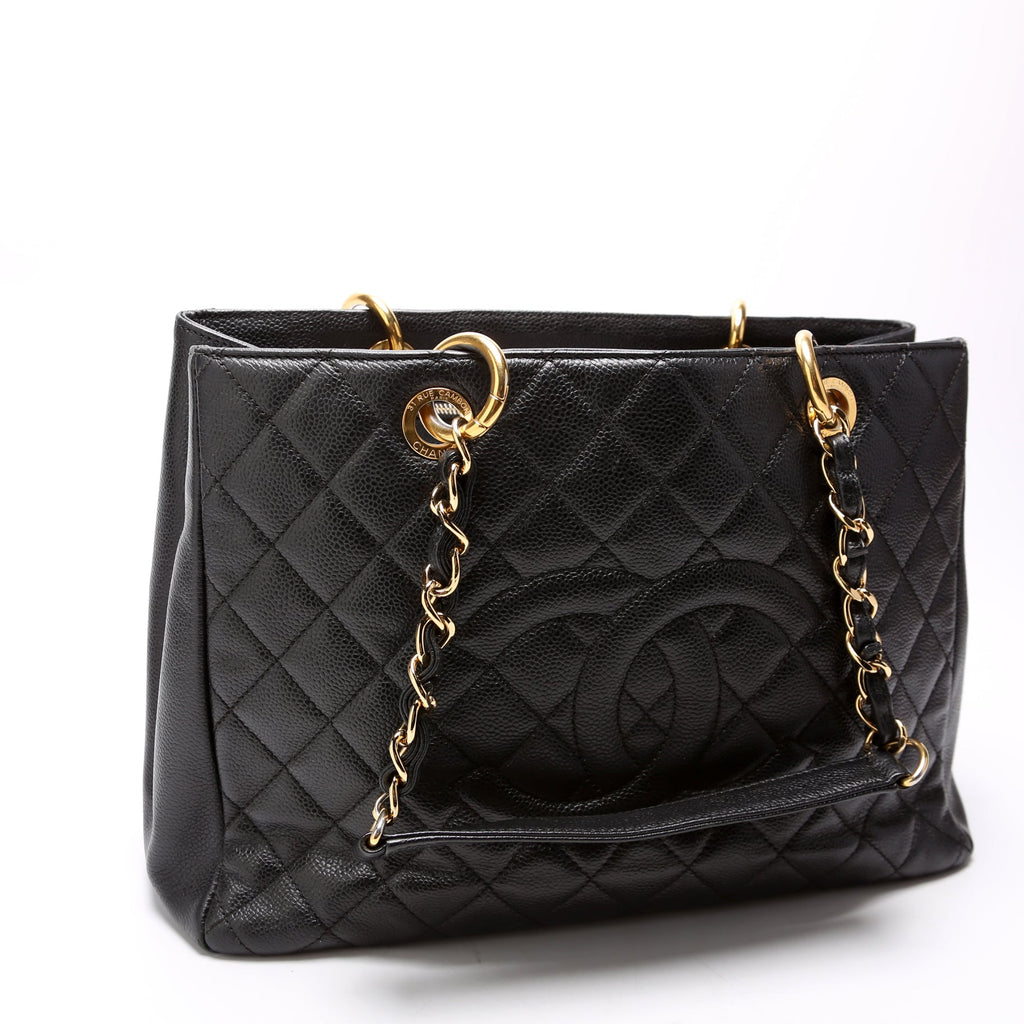 Grand Shopping Tote Caviar