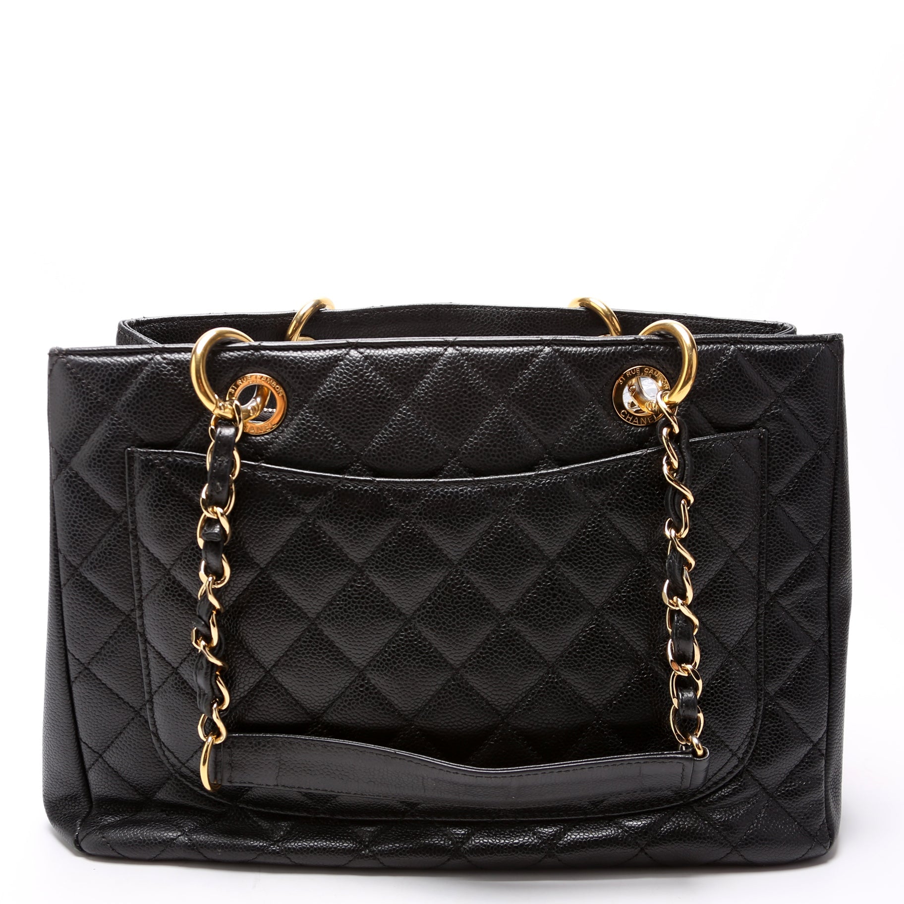 Grand Shopping Tote Caviar