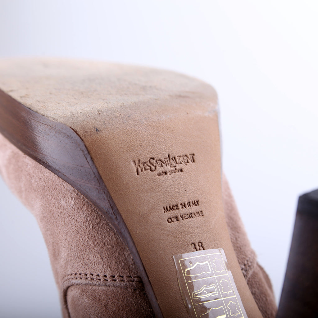 SAINT LAURENT Knee High Suede Boots Size 38