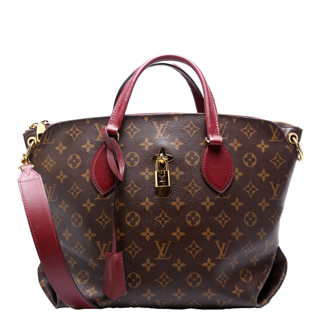 Flower Zipped Tote MM Monogram Berry