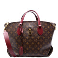 Flower Zipped Tote MM Monogram Berry