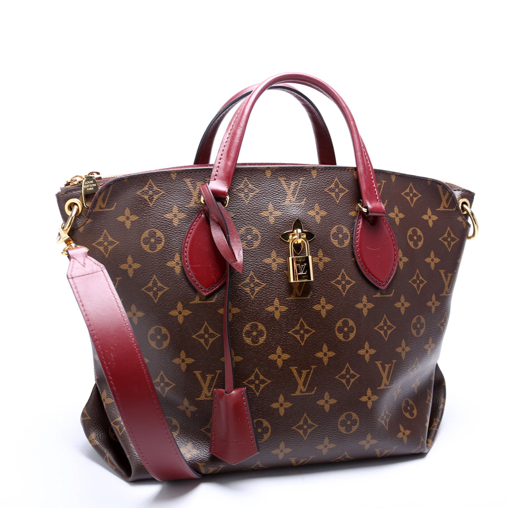 Flower Zipped Tote MM Monogram Berry