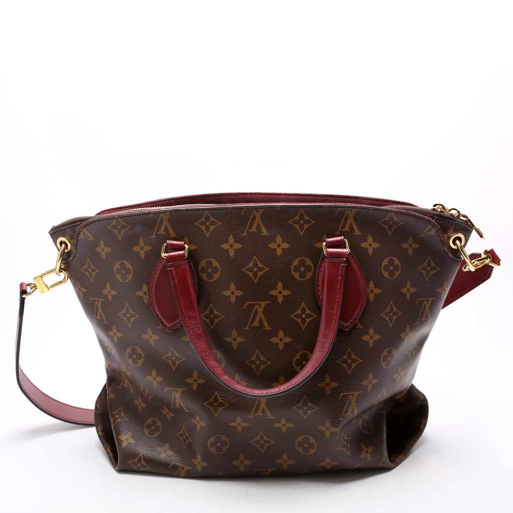 Flower Zipped Tote MM Monogram Berry