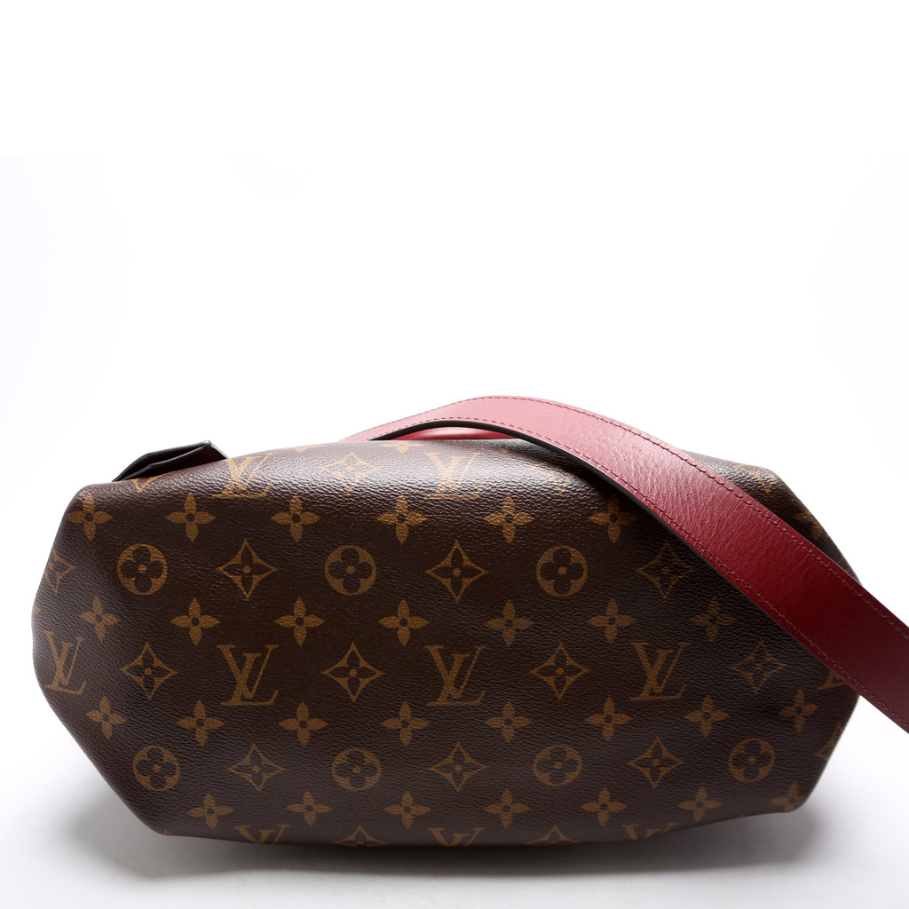 Flower Zipped Tote MM Monogram Berry