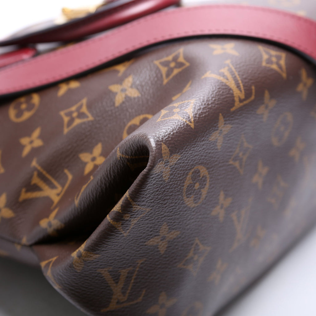Flower Zipped Tote MM Monogram Berry