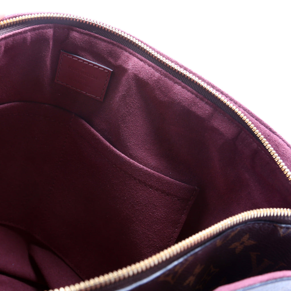 Flower Zipped Tote MM Monogram Berry