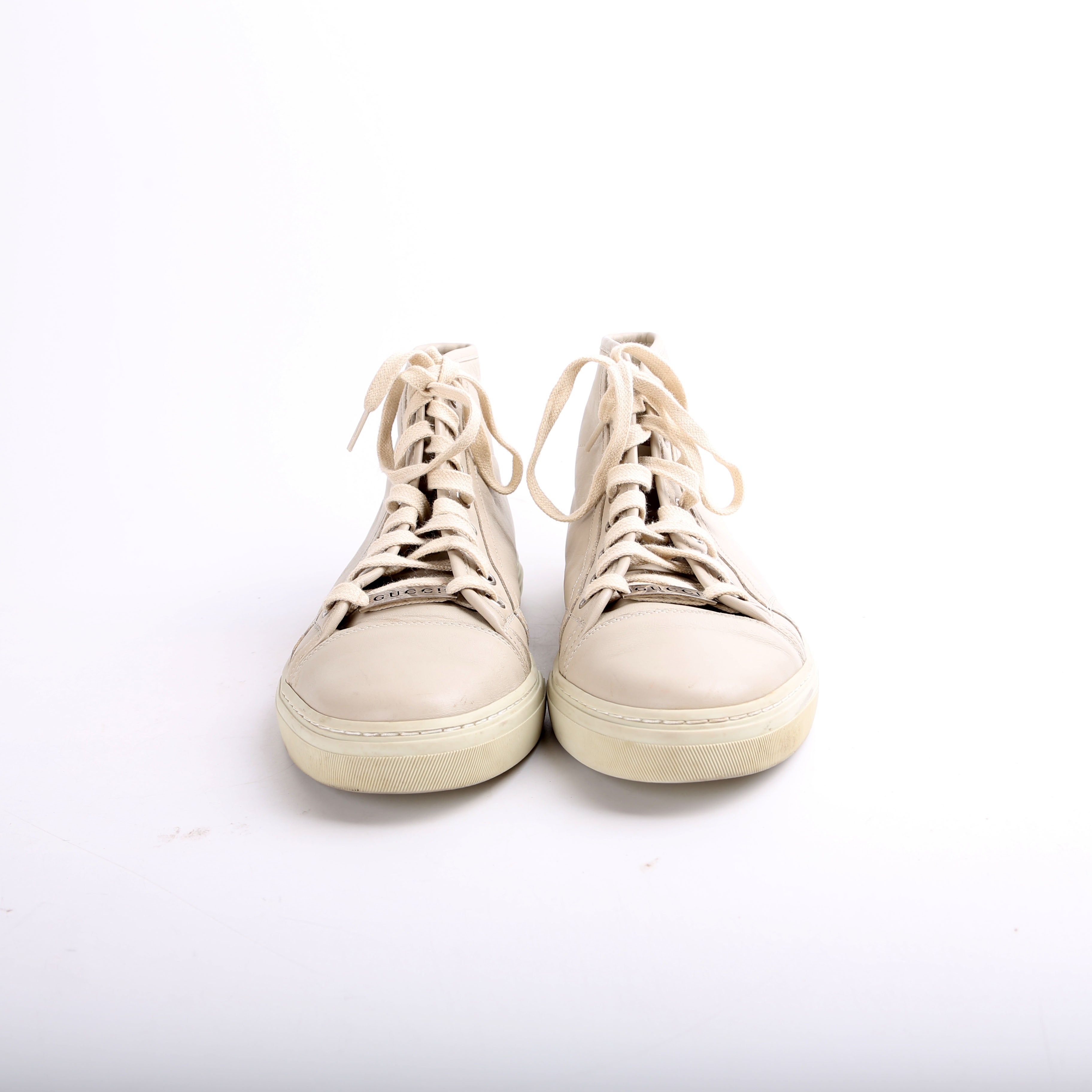 Gucci Leather High Top Sneakers Men Size 5.5 (37.5)
