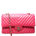 Classic Flap Medium Chevron Lambskin 29-32M Pink