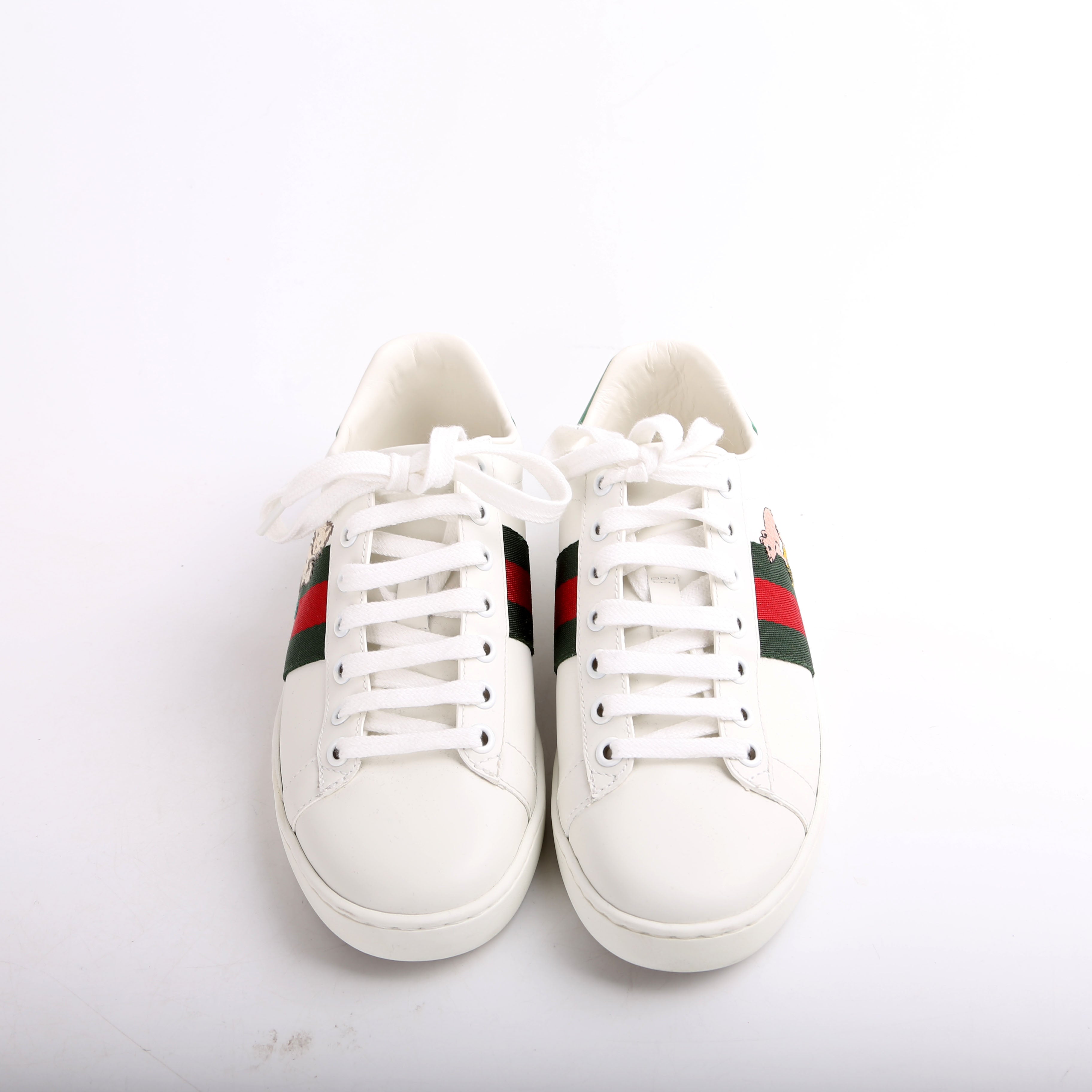 Gucci Ace Web Pig/Kitten Sneakers Size 34.5