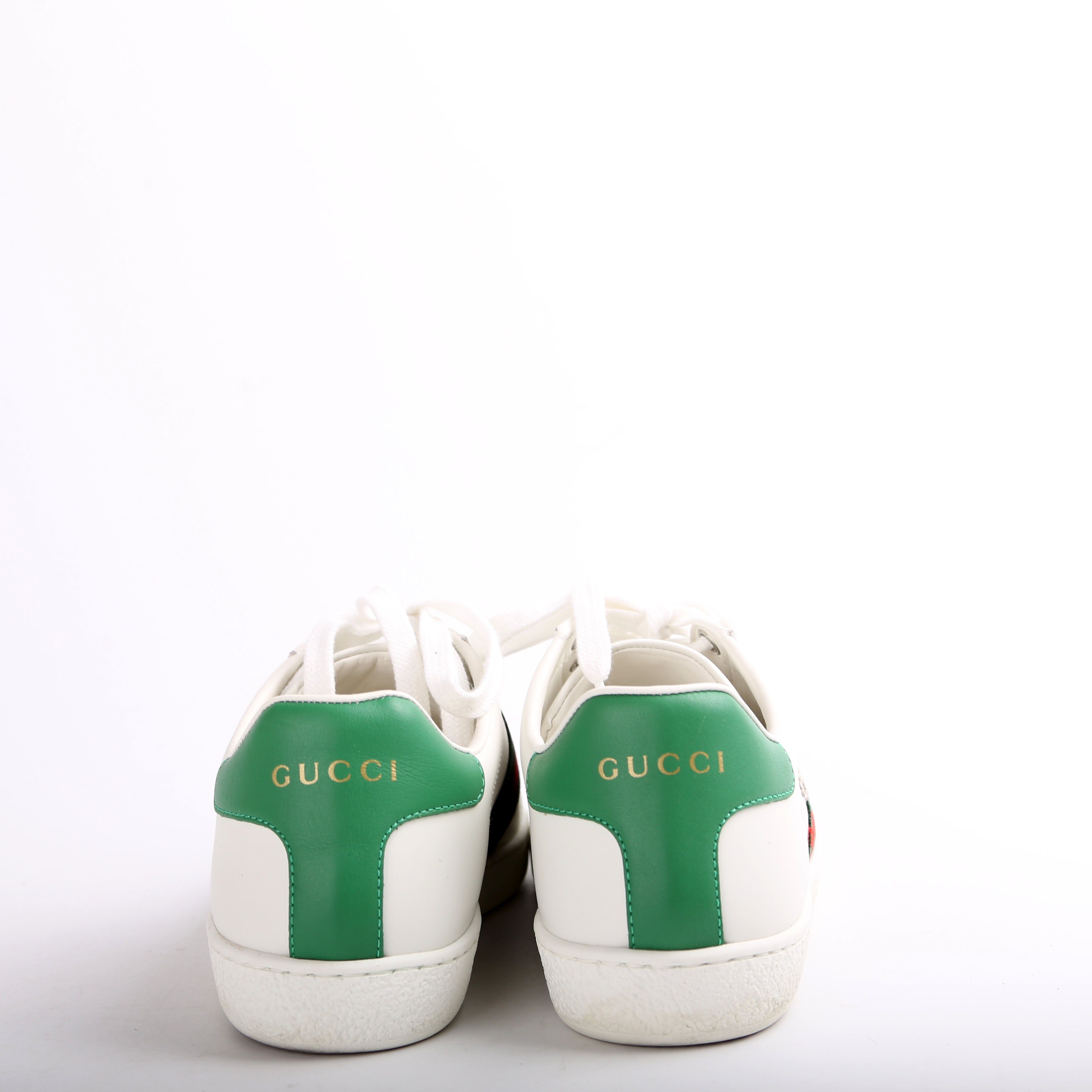 Gucci Ace Web Pig/Kitten Sneakers Size 34.5