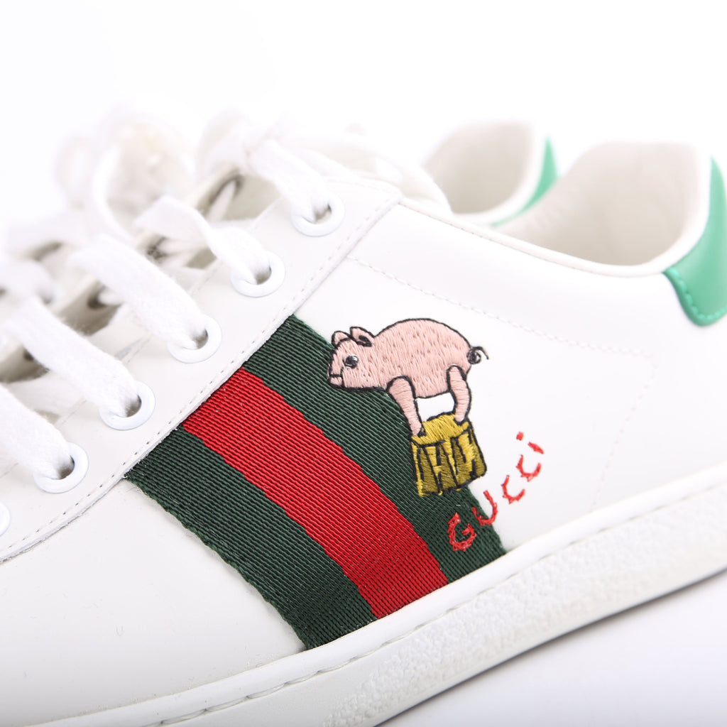Gucci Ace Web Pig/Kitten Sneakers Size 34.5