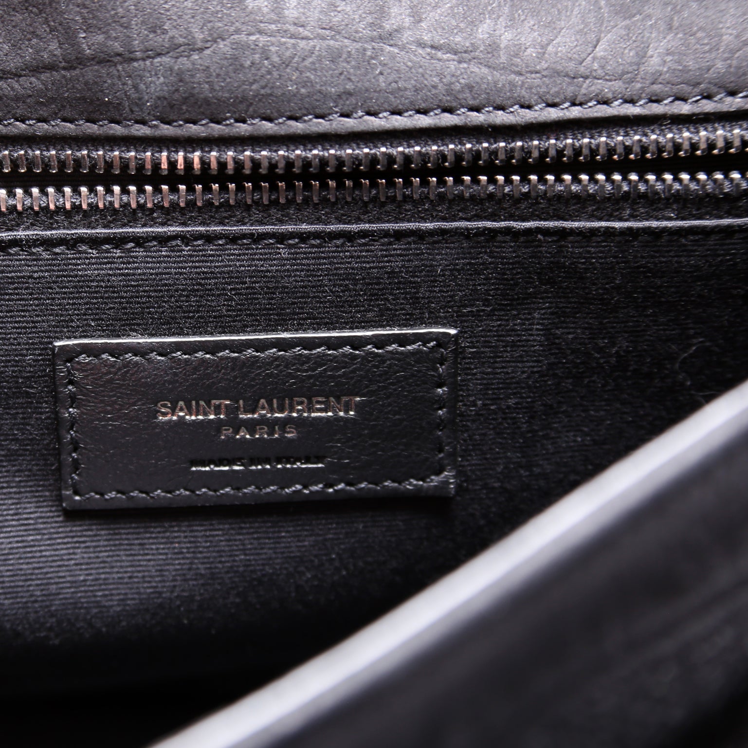 Crocodile Embossed Nubuck Niki Medium Satchel Black