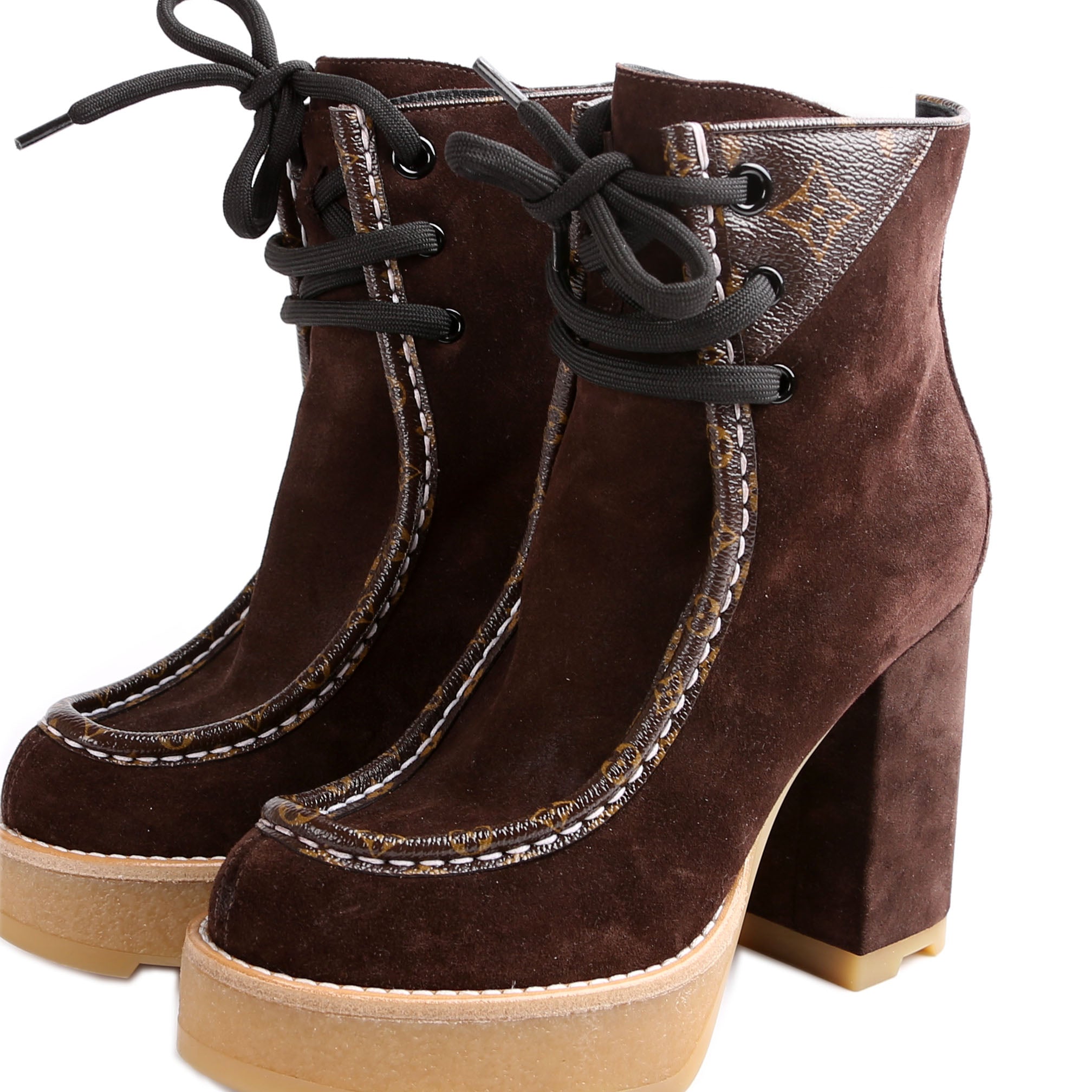 Suede Mono Ankle Boots Size 36.5