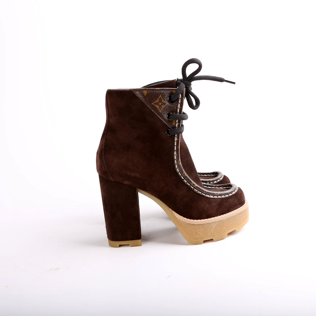 Suede Mono Ankle Boots Size 36.5