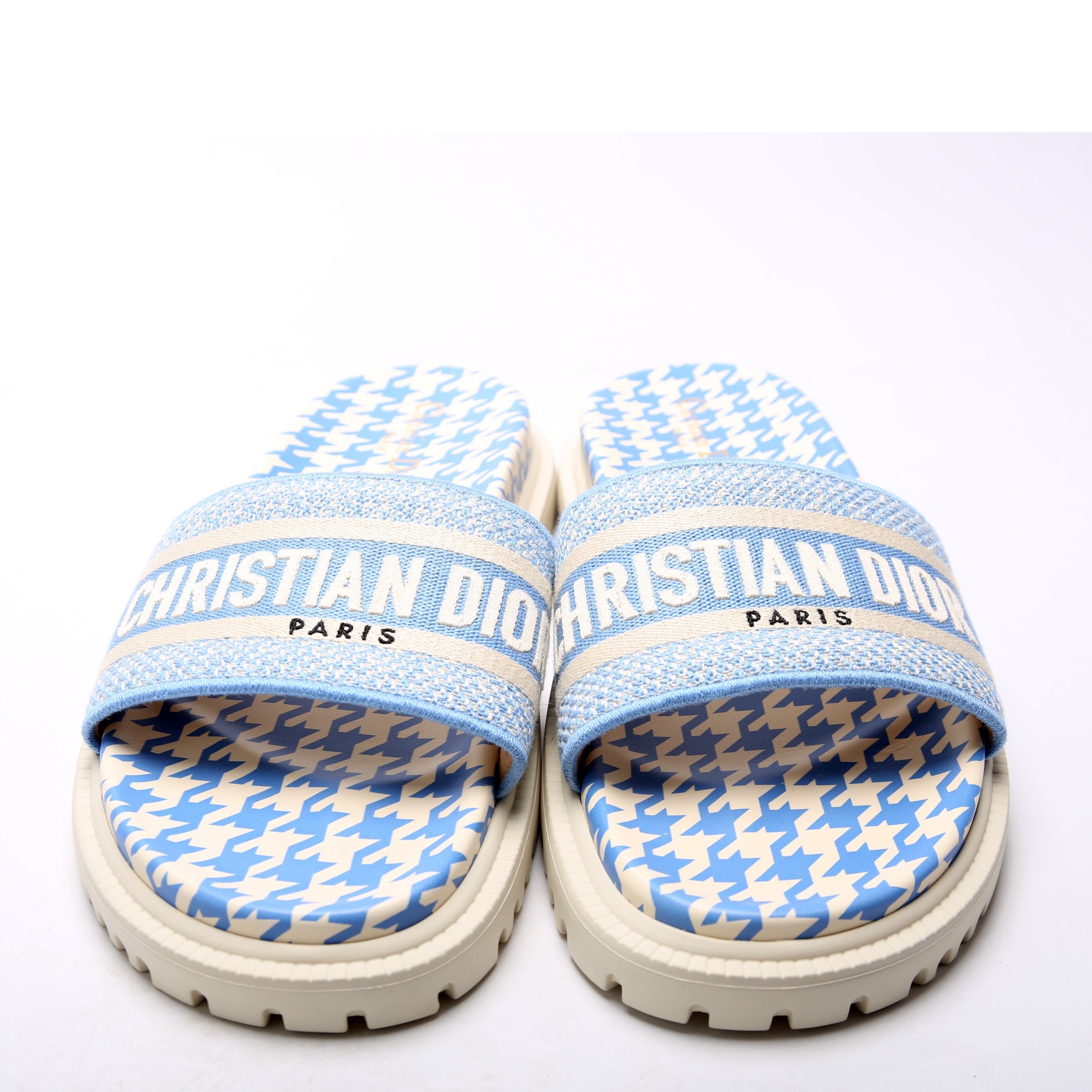 Houndstooth Dway Slides Size 42
