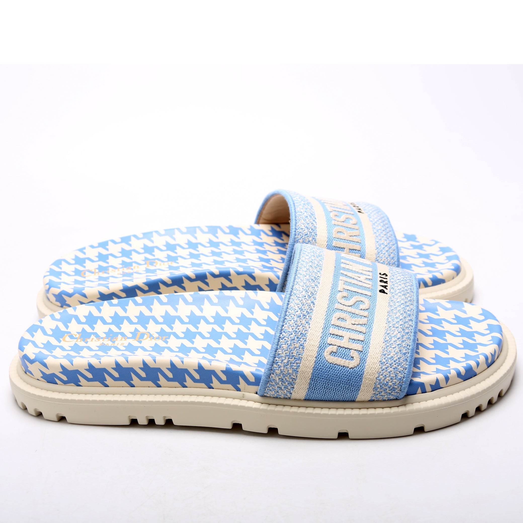 Houndstooth Dway Slides Size 42