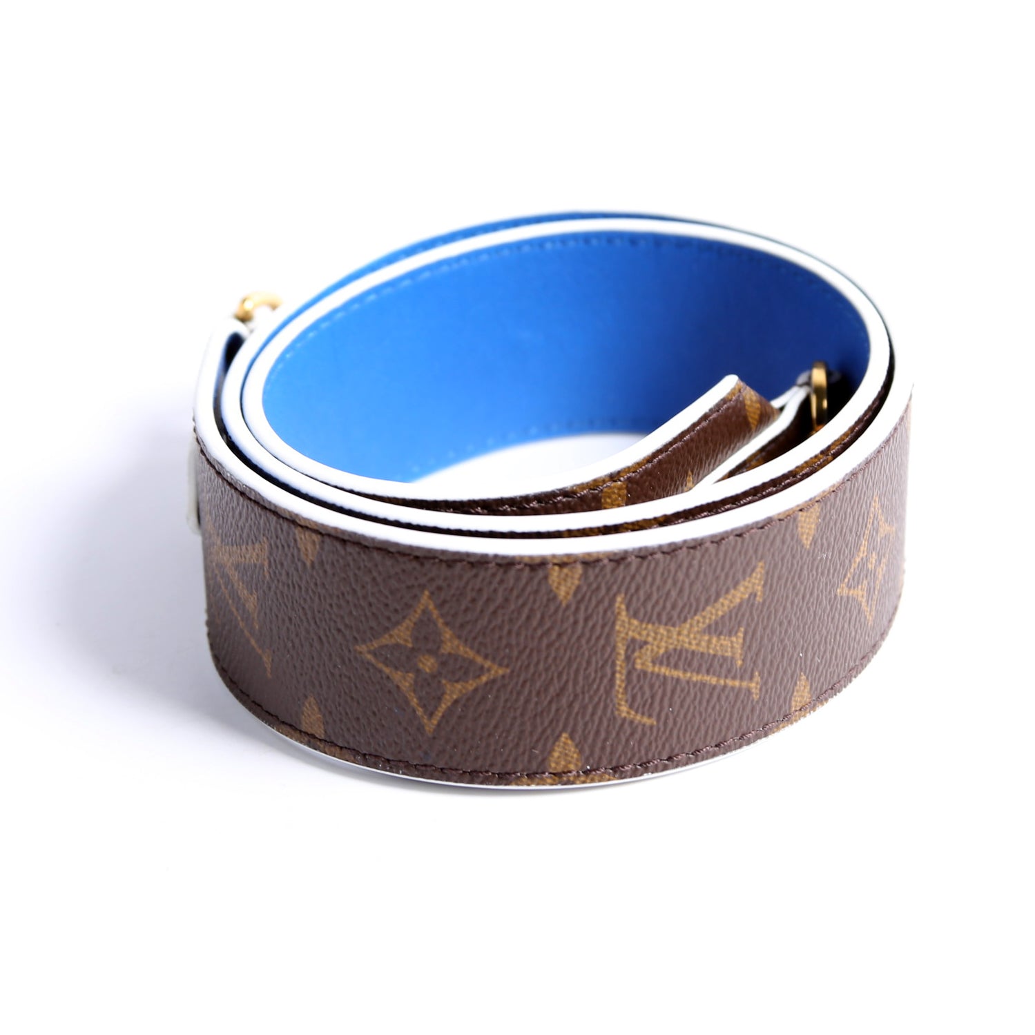 Bandouliere Monogram/Leather Strap Blue