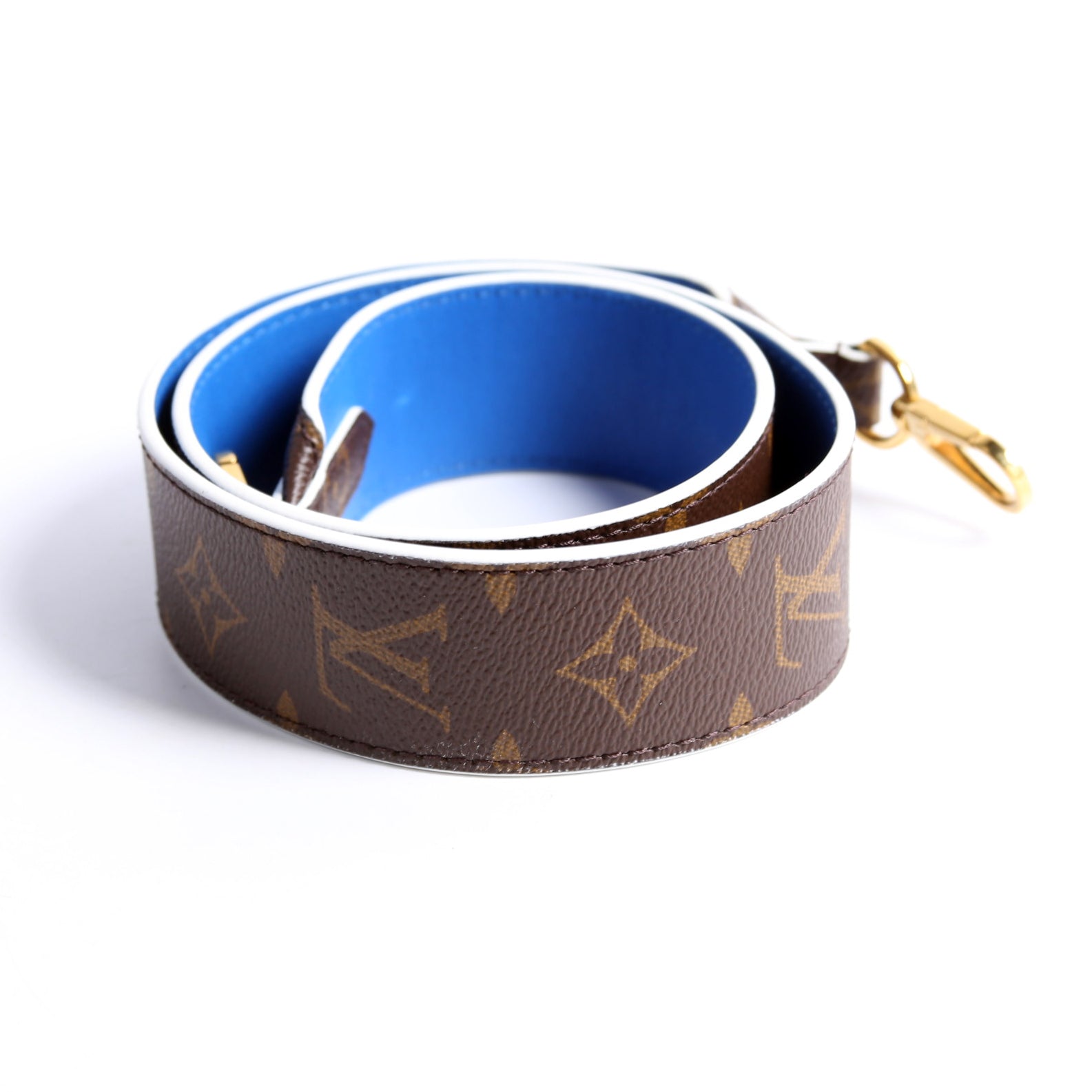 Bandouliere Monogram/Leather Strap Blue