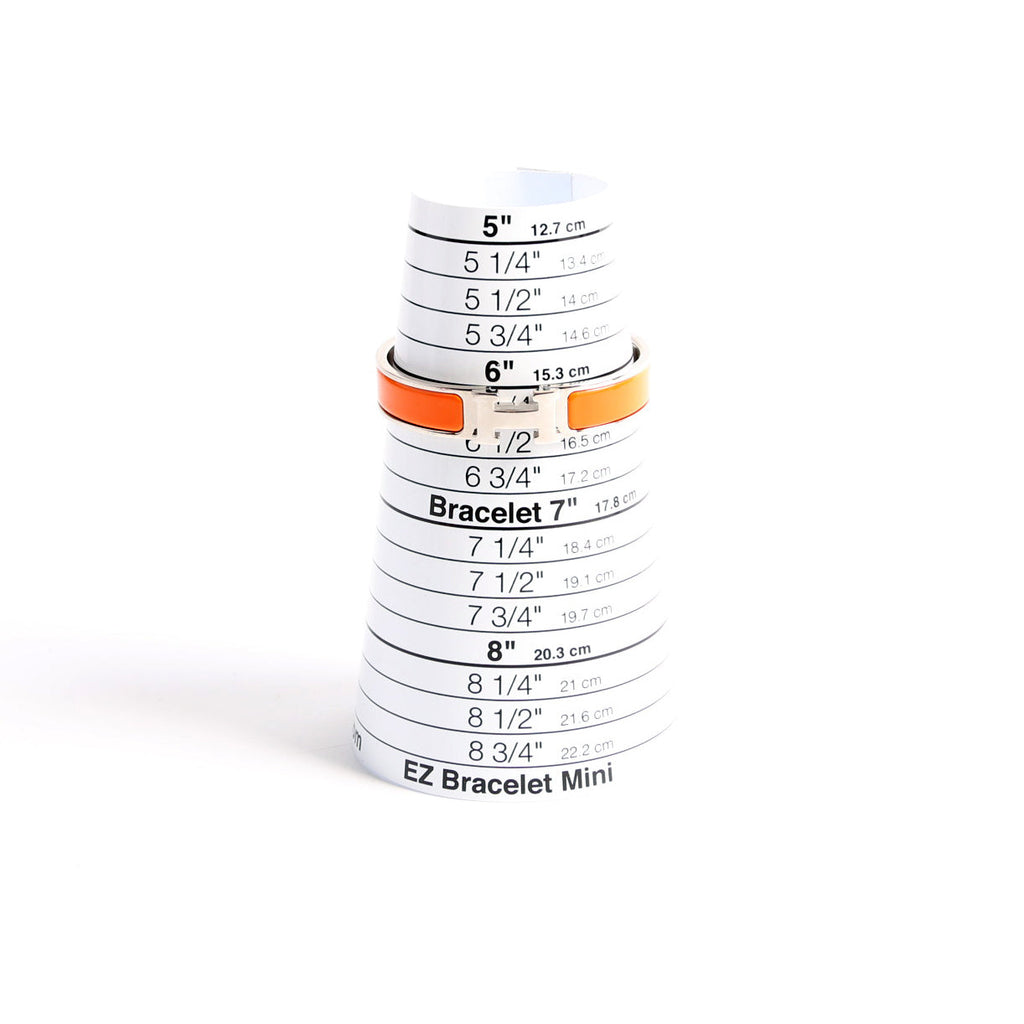 Hermes Clic Clac Narrow PM Bracelet Silver/Orange