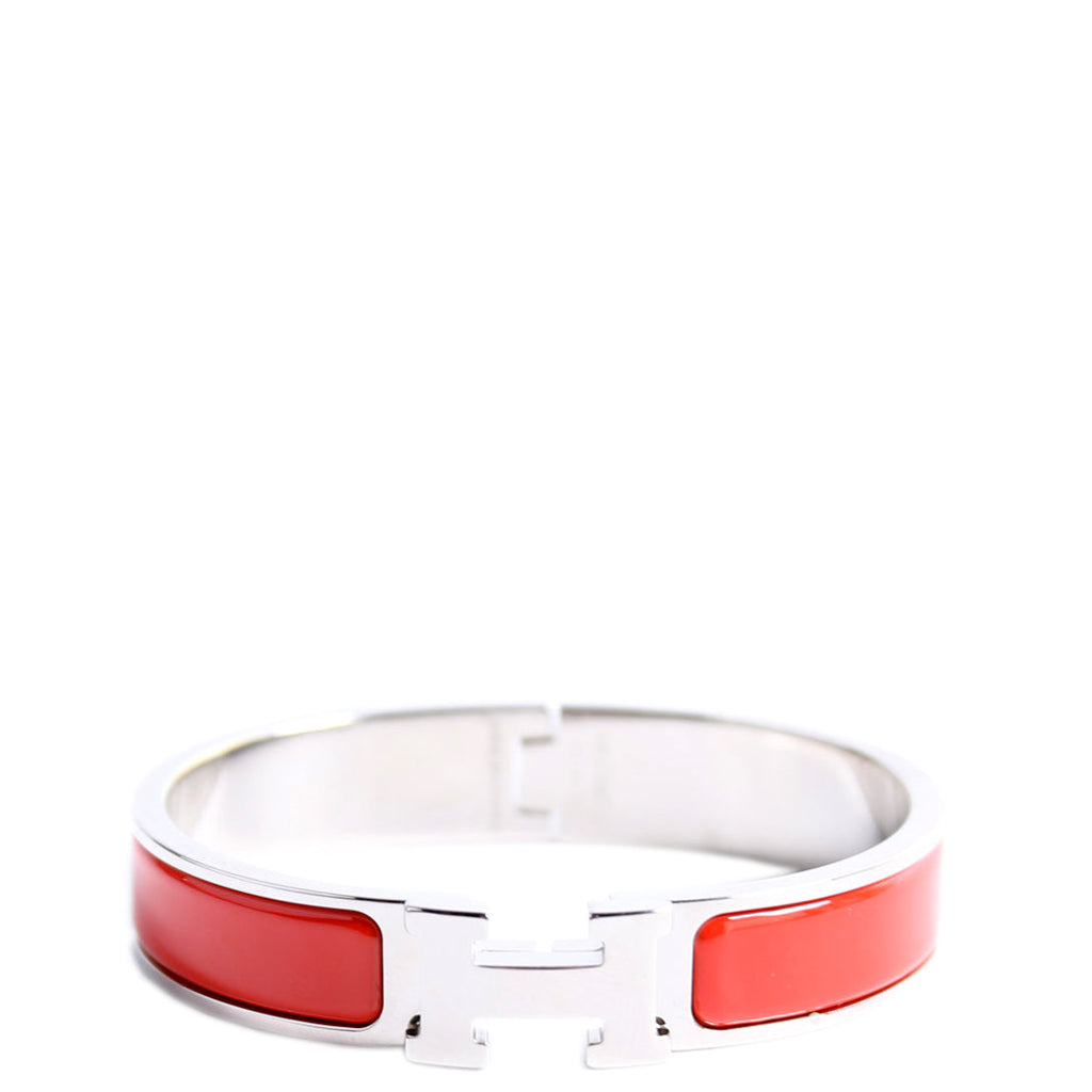 Clic Clac Narrow PM Bracelet Silver/Red