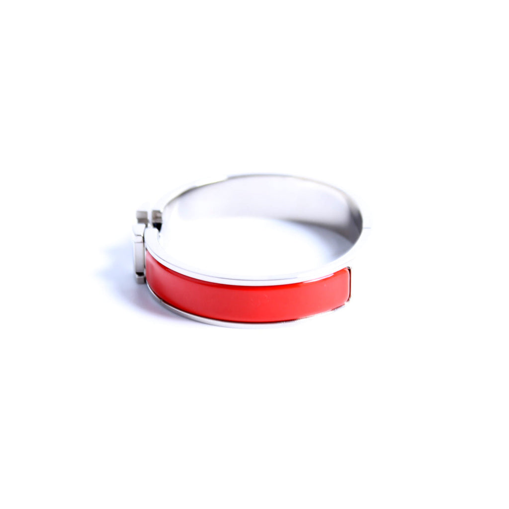 Clic Clac Narrow PM Bracelet Silver/Red