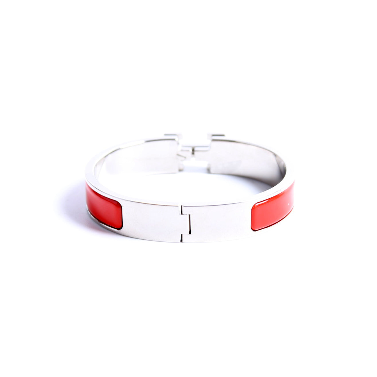 Clic Clac Narrow PM Bracelet Silver/Red