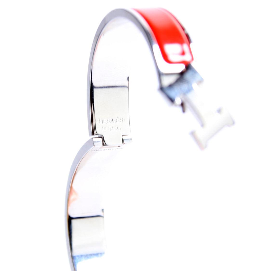 Clic Clac Narrow PM Bracelet Silver/Red