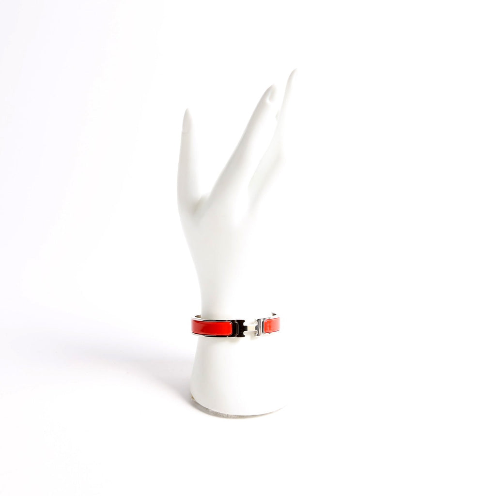 Clic Clac Narrow PM Bracelet Silver/Red