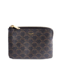 Coin Card Pouch Triomphe Canvas Brown