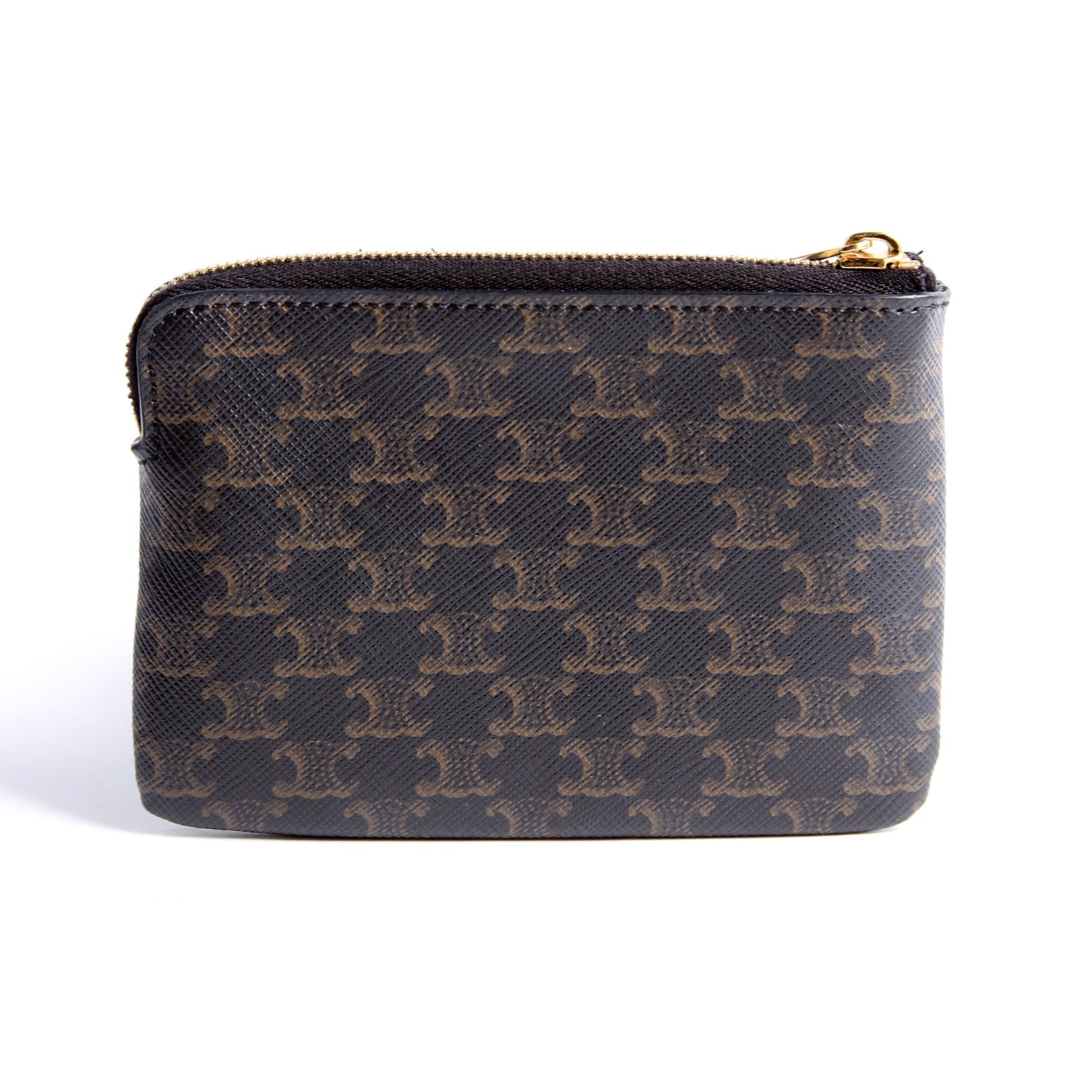 Coin Card Pouch Triomphe Canvas Brown